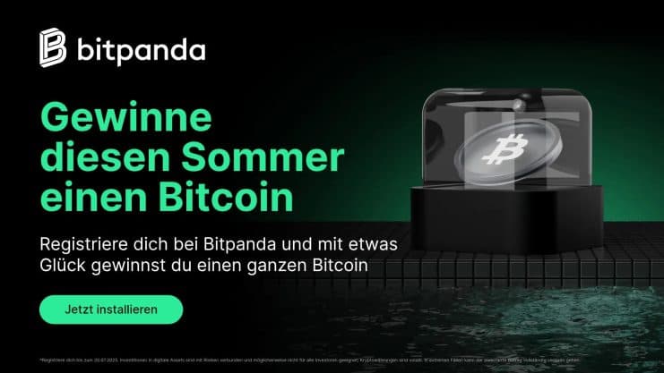 Bitpanda Gewinnspiel: Gewinne diesen Sommer einen Bitcoin – Registrierung bis 20.07.2025